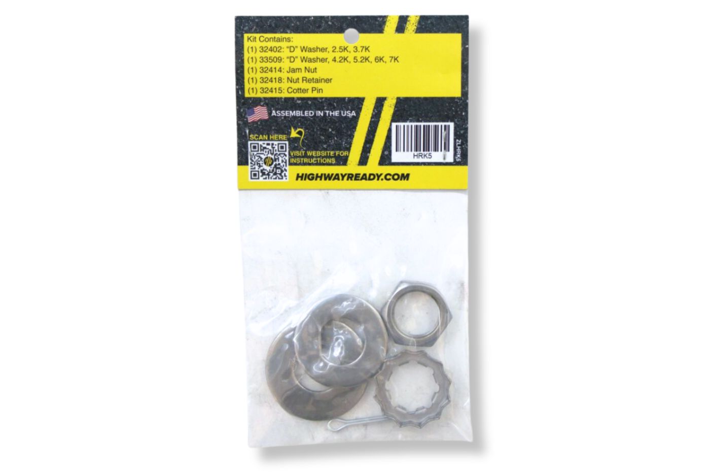 HRK5 | Highway Ready Keeper Kit Uses (1) 32402U OR (1) 33509, Includes (1) 32414, (1) 32418 (1) 32415, 2.5K,3.7K,4.2K,5.2K,6K,7K, Axle, 13/16"D Style Spindle, Marine