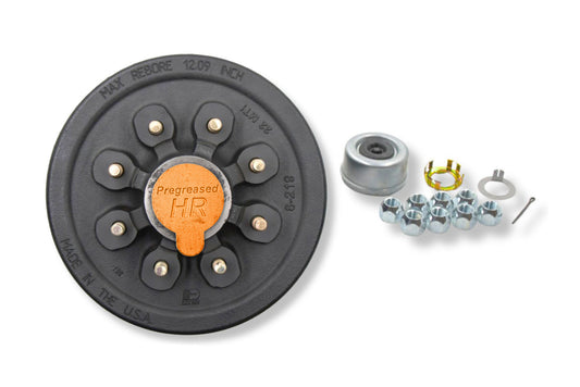 HR42866-9/16-PPT | Highway Ready Prepacked, Boxed Drum, 7K, 865, 9/16 " Stud, Includes Pregreased, Timken, Bearings, Races, Seal, EZ Lube Dust Cap, Tang Washer, Cotter Pin  Lug Nuts