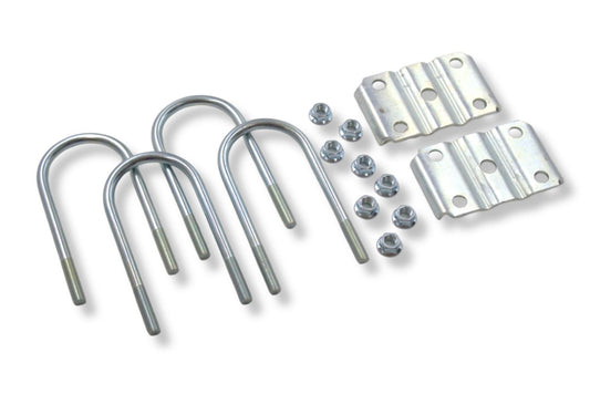 UBK3X175L.5 | U-Bolt Kit Zinc Plated, 3” Round Tube Axle, 3.5K/4.4K, 1/2-20” Diameter X 7” Inside Length X 3” Inside Width, Fits 6-8 Leaf 1.75” Wide Springs, Bag