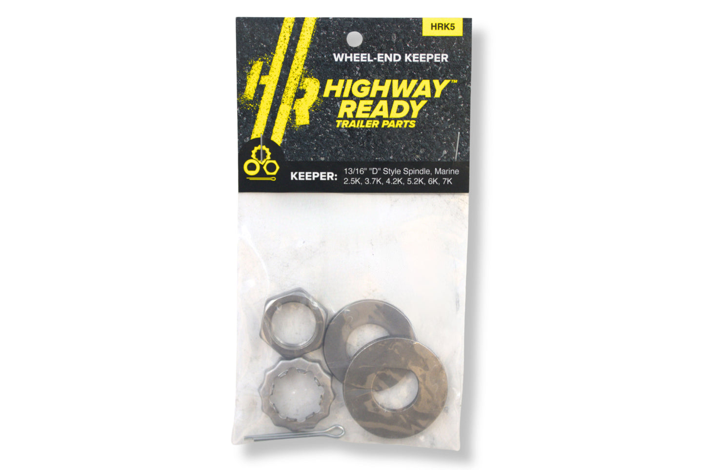 HRK5 | Highway Ready Keeper Kit Uses (1) 32402U OR (1) 33509, Includes (1) 32414, (1) 32418 (1) 32415, 2.5K,3.7K,4.2K,5.2K,6K,7K, Axle, 13/16"D Style Spindle, Marine