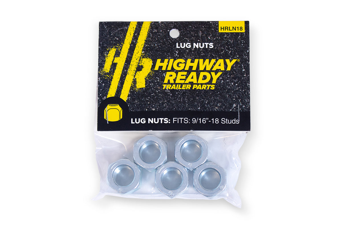 HRLN18 | Highway Ready Lug Nut Kit, Includes (5), 7K, 7.2K, and 8K Axles