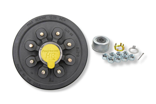 HR42866-9/16-PPT | Highway Ready Prepacked, Boxed Drum, 7K, 865, 9/16 " Stud, Includes Pregreased, Timken, Bearings, Races, Seal, EZ Lube Dust Cap, Tang Washer, Cotter Pin  Lug Nuts