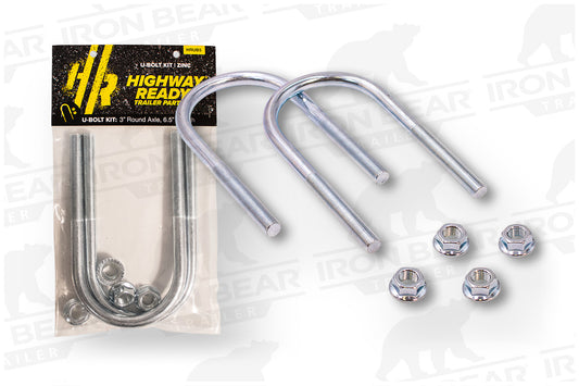 HRUB5 | Highway Ready U-Bolt Kit, (2) 1/2 X 3 x 6.5" U-Bolt, (4) 1/2-20SFN