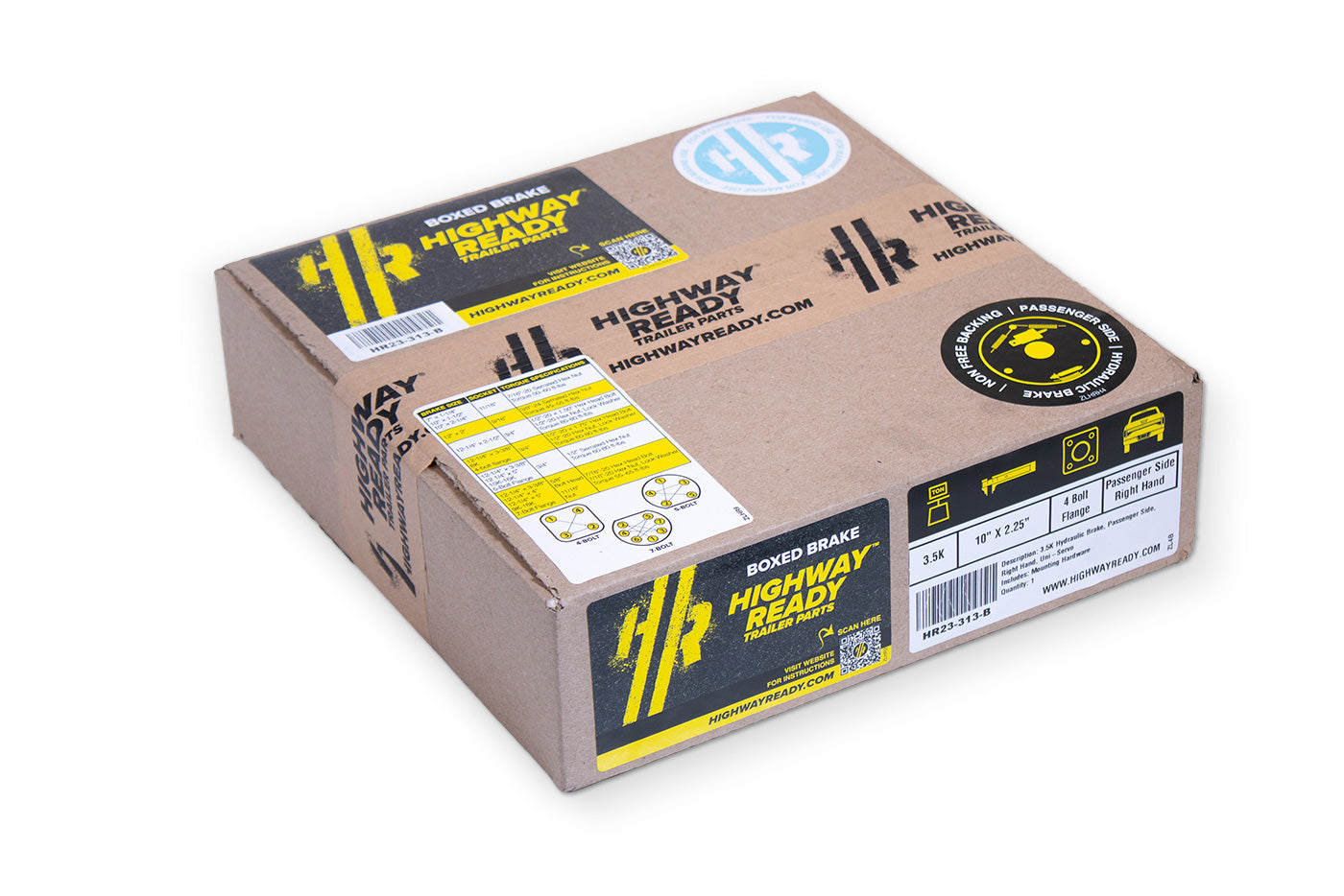 HR23-313-B | Highway Ready Boxed Hydraulic Brake, Passenger Side, RH, 3.5K, Import with Mounting Hardware