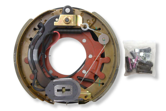 HR23-450-B | Highway Ready Boxed Electric Brake, Driver Side, LH, 9K  10KGD Self Adjust, Import With Mounting Hardware and Dust Shield