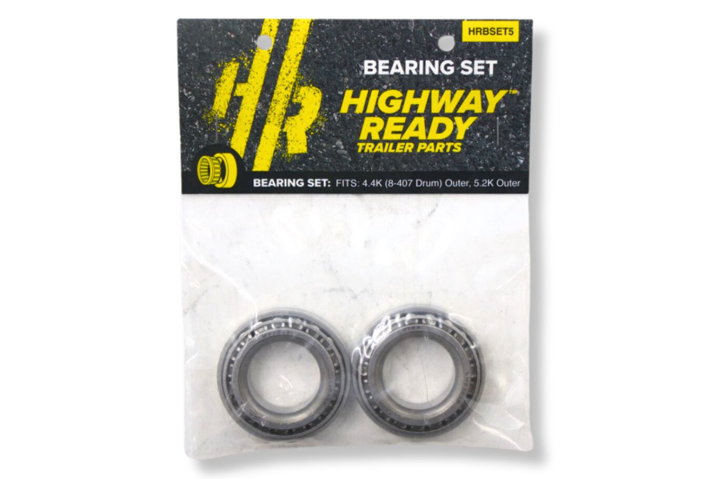 HRBSET5 | Highway Ready LM67048/LM67010 Bearing/Race Kit, Includes (2) LM67048 and (2) LM67010, 4.4K (8-407 Drum)  5.2K Outer Bearing and Race