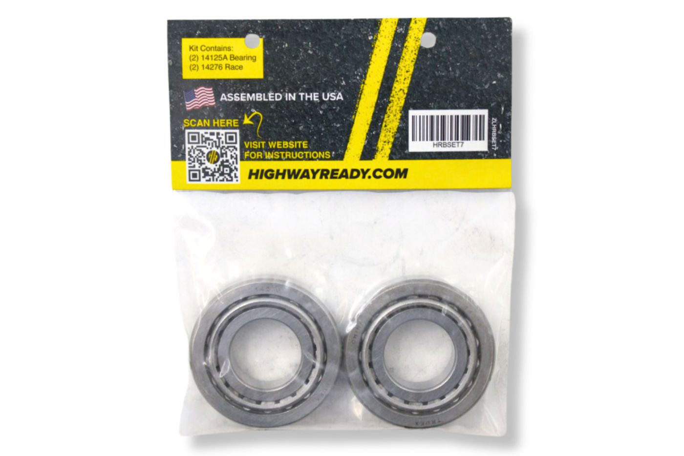 HRBSET7 | Highway Ready 14125A/14276 Bearing/Race Kit, Includes (2) 14125A and (2) 14276, 7K Outer Bearing and Race