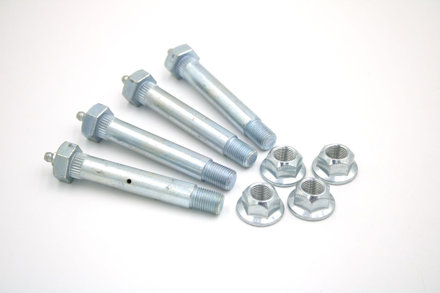 HRSB14 | Highway Ready Shackle Bolt Kit Includes, (4) 007-967-00 9/16-3.5" Wet Bolt, (4) 007-421-00Flange Lock Nut 1/2"