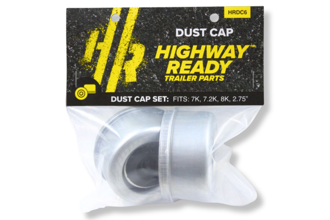 HRDC6 | Highway Ready Dust Cap Kit, Includes (2) 021-043-A, 7K and 8K Axle
