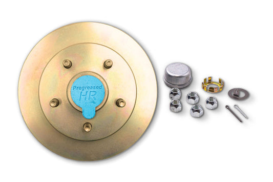 HR41019-PPM | Highway Ready Prepacked, Boxed Rotor, 17MM, 3.7K, 5 Lug, 545, 1/2 Stud, Includes Lug Nuts, Bearings, Seal, Dust Cap, Cotter Pin, Nitril Gloves