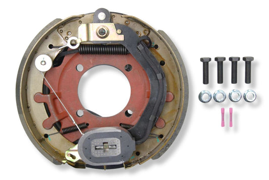 HR23-435-B | Highway Ready Boxed Electric Brake, Passenger Side, RH, 8K Self Adjust, Import With Mounting Hardware and Dust Shield