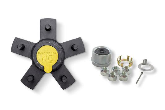 HR84545-PPT | Highway Ready Prepacked, Boxed Hub, 3.5K, 545, Includes Pregreased, Timken, Bearings, Races, Seal, EZ Lube Dust Cap, Tang Washer, Cotter Pin  Lug Nuts