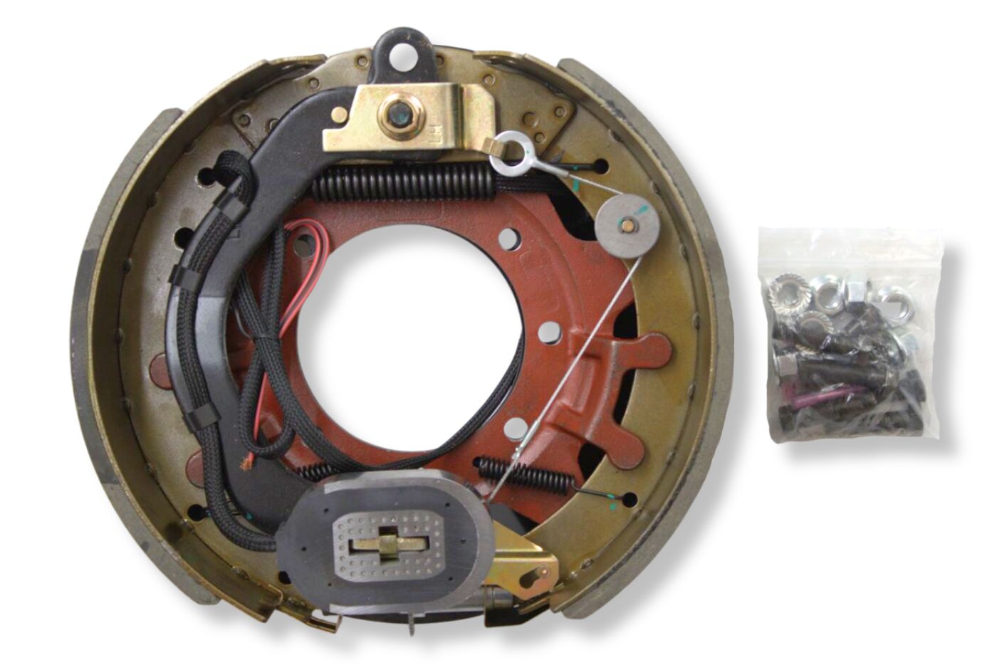 HR23-442-B | Highway Ready Boxed Electric Brake, Driver Side, LH, 12K, 16K Self Adjust, Import With Mounting Hardware and Dust Shield