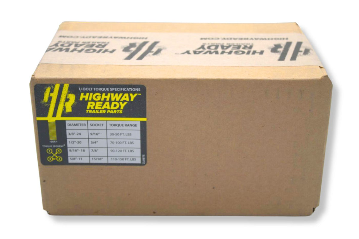 UBK-2X7.25 | 2” Square U-Bolt Kit Zinc Plated, 1/2-13" X 7.25”, Box
