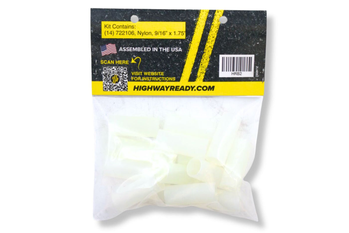 HRB2 | Highway Ready Spring Eye Bushing Kit, Includes (14) 722106, Tandem Axle, Double Eye