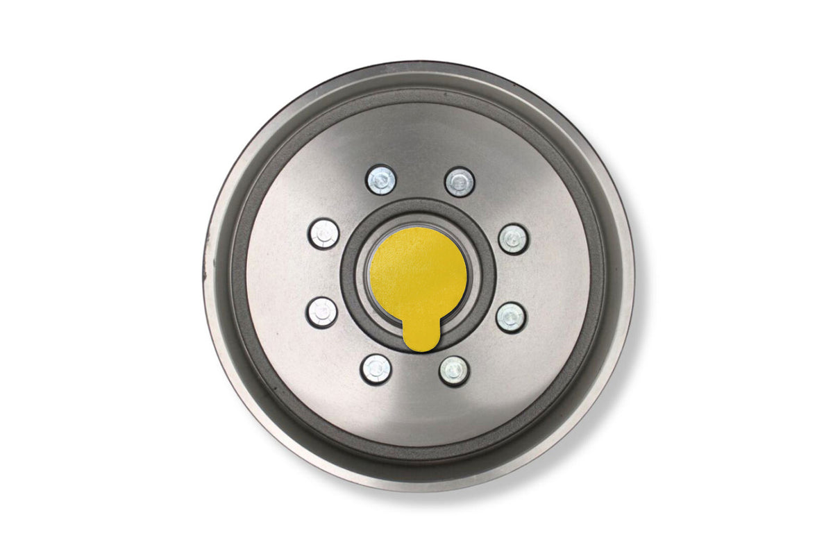 HR42866-5/8HBG-PP | Highway Ready Prepacked, Boxed Drum, 12X2, 8K, Hybrid, 865, 5/8 " Stud, Import, Includes Pregreased Bearings, Races, Seal, Grease Cap, Tang Washer, Cotter Pin  Flange Nuts