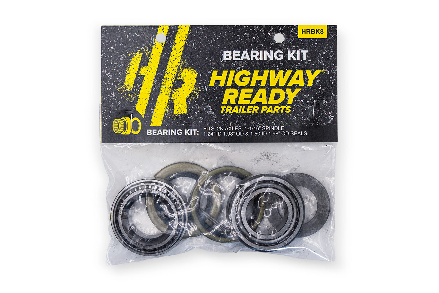 HRBK7 | Highway Ready Bearing/Race/Seal Kit, 1 Wheel, Includes Inner Bearing/Race (2) LM67048, (2) LM67010, (1) SL150 Seal, (1) 165649 Cotter Pin, (1) SW1000 Round Washer