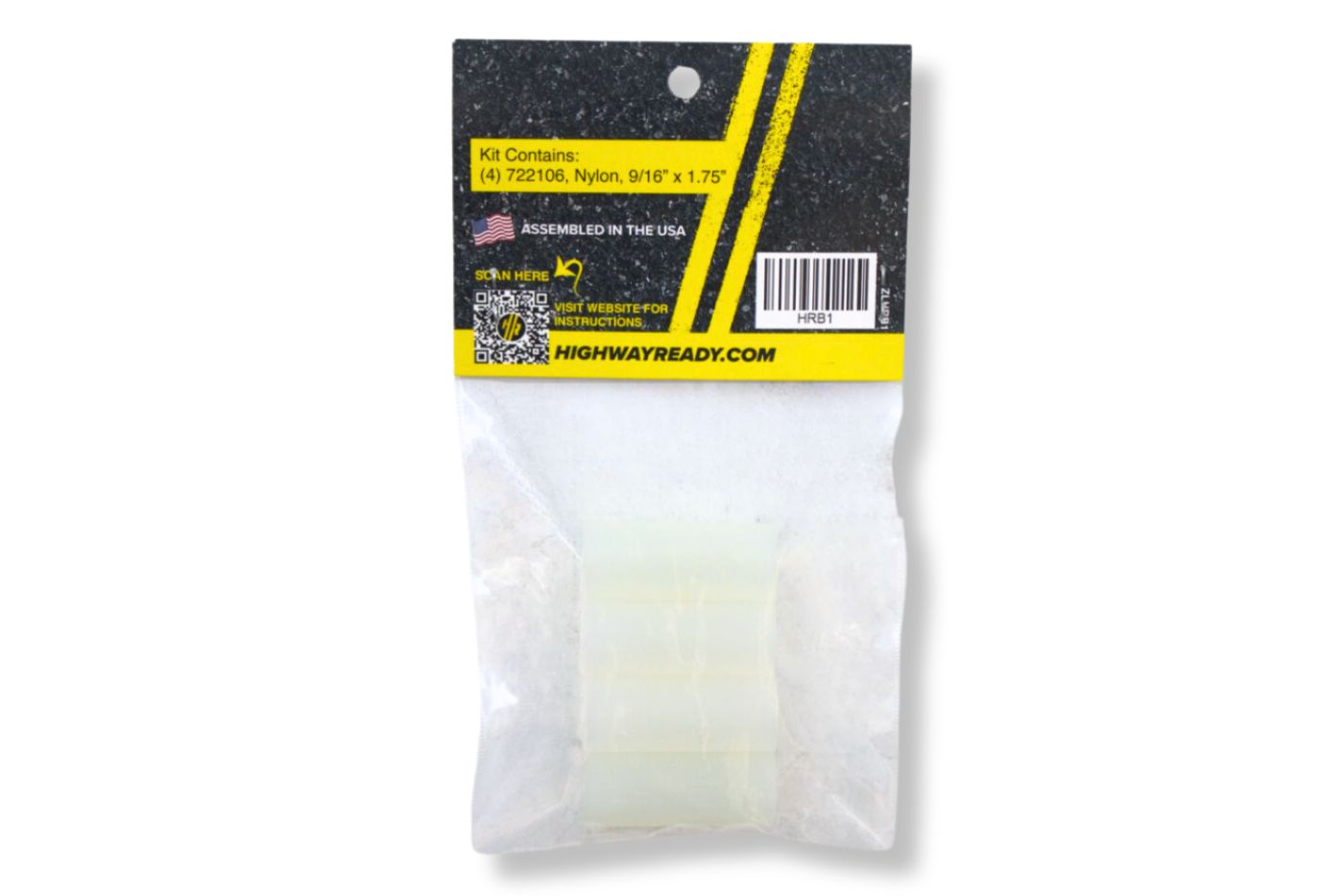 HRB1 | Highway Ready Spring Eye Bushing Kit, Includes (4) 722106, Single Axle, Double Eye