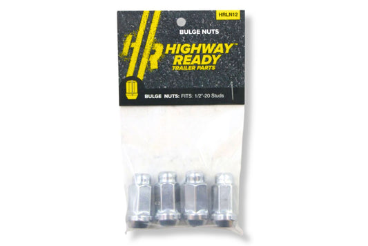 HRLN12 | Highway Ready Lug Nut Kit, 1/2"-20 Bulge Nuts, Includes (4) 1954LHD, Fits 1/2"-20 Studs
