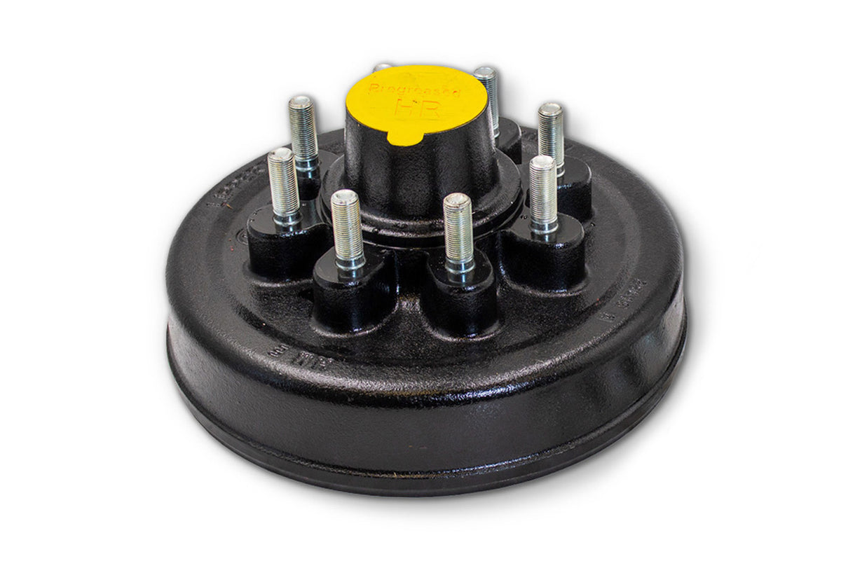 HR42866-5/8HBG-PP | Highway Ready Prepacked, Boxed Drum, 12X2, 8K, Hybrid, 865, 5/8 " Stud, Import, Includes Pregreased Bearings, Races, Seal, Grease Cap, Tang Washer, Cotter Pin  Flange Nuts