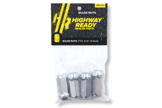 HRLN10 | Highway Ready Lug Nut Kit, 9/16"-18 Bulge Nuts, Includes (4) 916CLN-34, Fits 9/16"-18 Studs