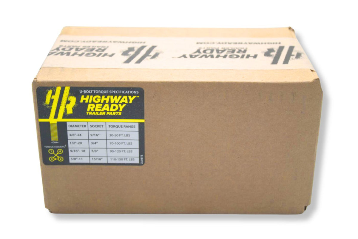 UBK-2X6.5 | 2” Square U-Bolt Kit Zinc Plated, 1/2-13” X 6.5”, Box