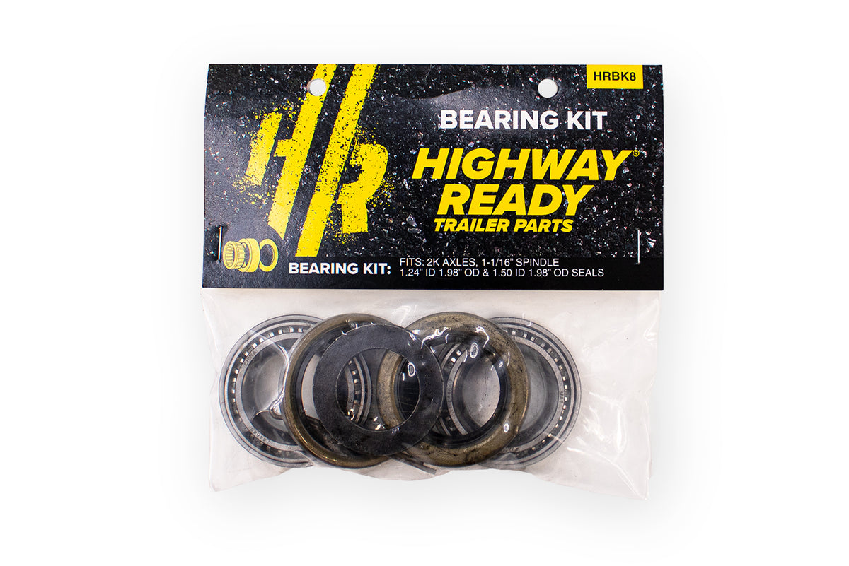 HRBK8 | Highway Ready Bearing/Race/Seal Kit, 1 Wheel, Includes Inner Bearing/Race (2) L44649, (2) L44610, (1) 10-12 Seal, (1) 10-60 Seal, (1) 165649 Cotter Pin, (1) SW1000 Round Washer