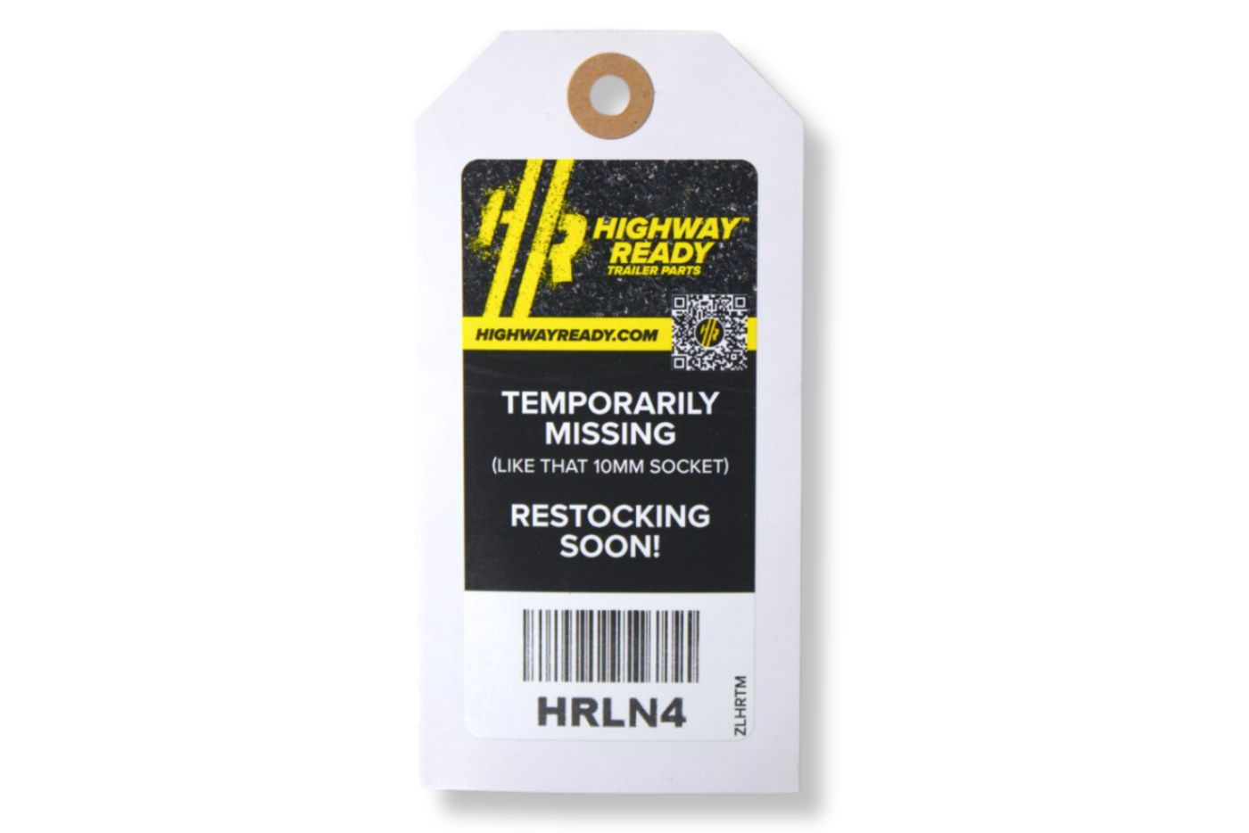 HRLN4-OST | Highway Ready, HRLN4, Out of Stock Tag