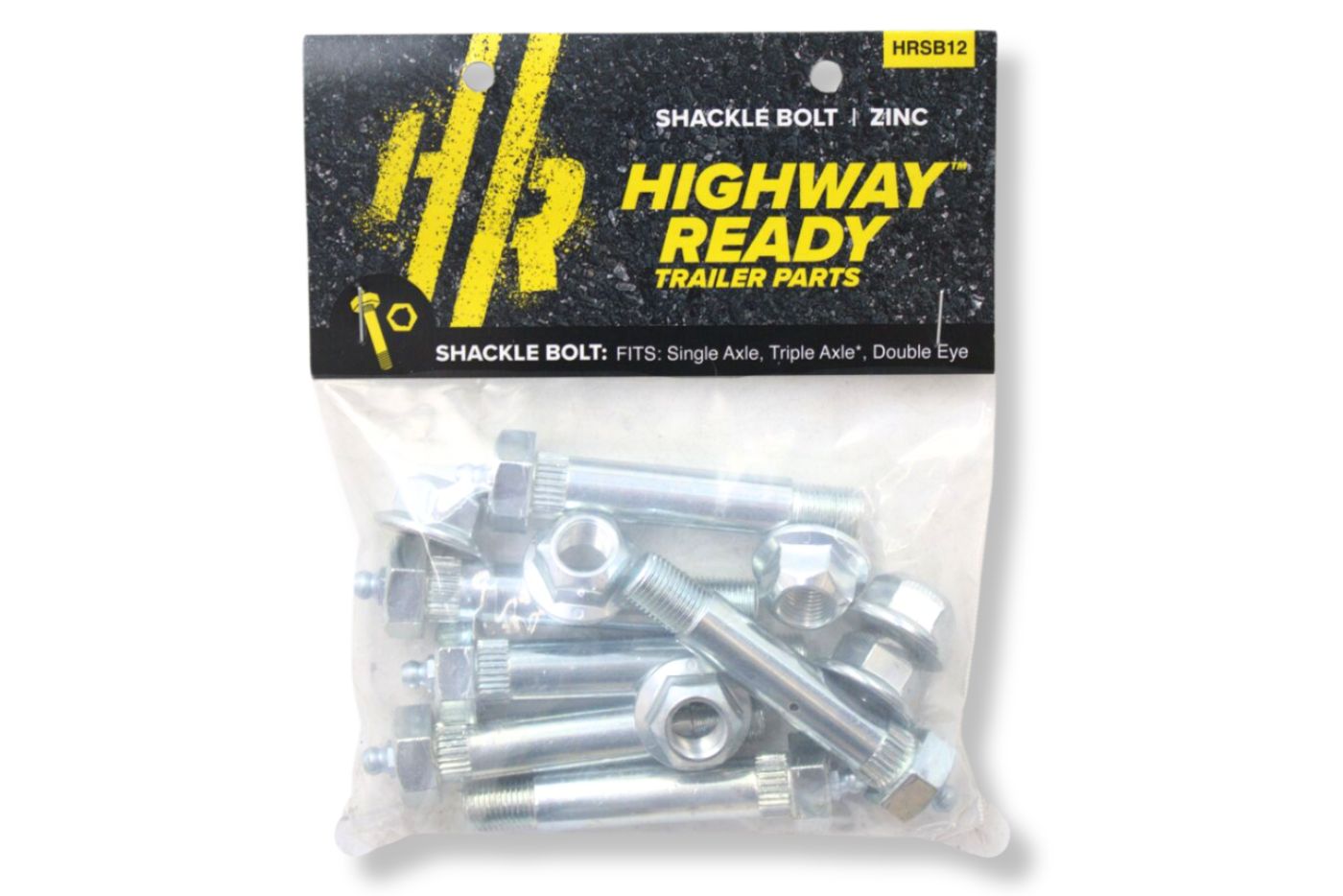 HRSB12 | Highway Ready Shackle Bolt Kit Includes, (6) 007-966-00 9/16-3" Wet Bolt, (6) 007-421-00 Lock Nut 9/16", Single (Requires 1 Kits), Triple (Requires 4 Kits)