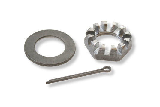HRK1 | Highway Ready Wheel Keeper Kit Includes, (1) Castle Nut, (1) Round Spindle Washer, (1) Round Spindle Washer-LCI (1) Cotter Pin, Fits Some 2.2K, 3.5K, 4.4K, 5.2K, 6K, 7K, 7.2K, 8K, Axles With 1" Round Spindle With Through Hole