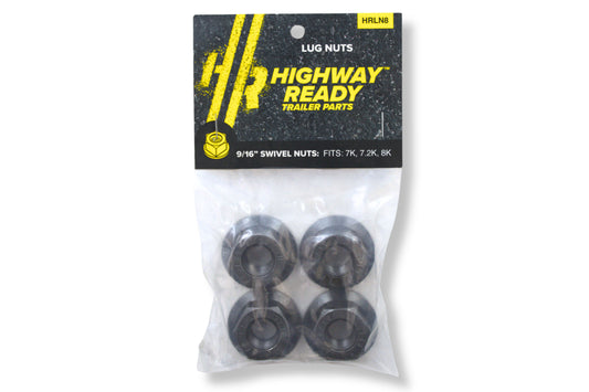 HRLN8 | Highway Ready Lug Nut Kit, 9/16" Swivel, Includes (4) 139987, Fits 7K, 7.2K, 8K-DO NOT Use with Torque Ring