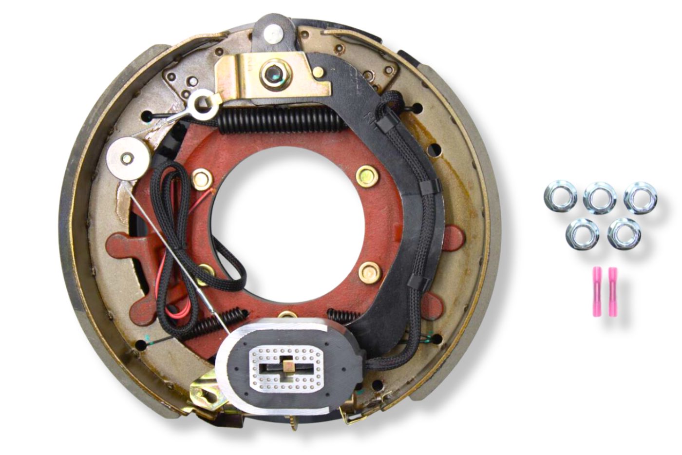 HR4738-RB | Highway Ready Boxed Electric Brake, Passenger Side, RH, 9K-12K Self Adjust, Import, QRG, Quality, With Mounting Hardware and Dust Shield