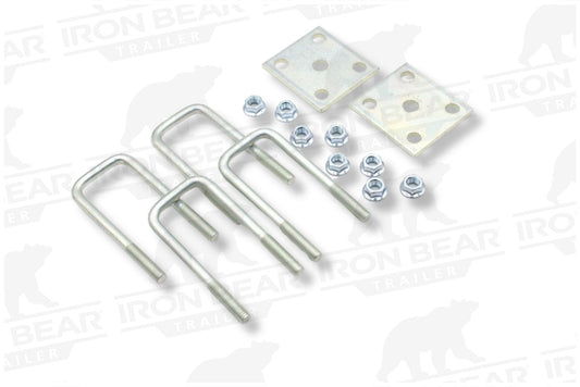 UBK-2X5.3 | 2” Square U-Bolt Kit Zinc Plated, 1/2-13" X 5.3”, Box