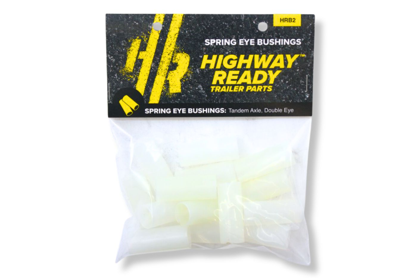 HRB2 | Highway Ready Spring Eye Bushing Kit, Includes (14) 722106, Tandem Axle, Double Eye
