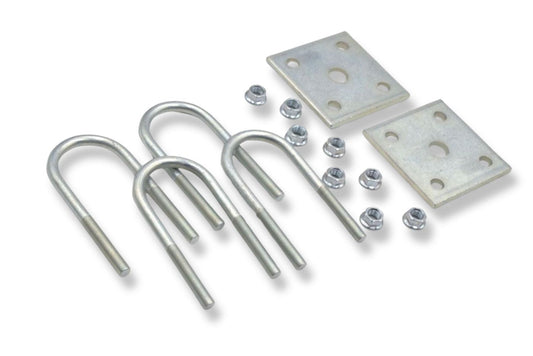 UBK-1.75S | U-Bolt Kit Zinc Plated, 1.75" Round Tube Axle, 3/8" X 4.25", Bag