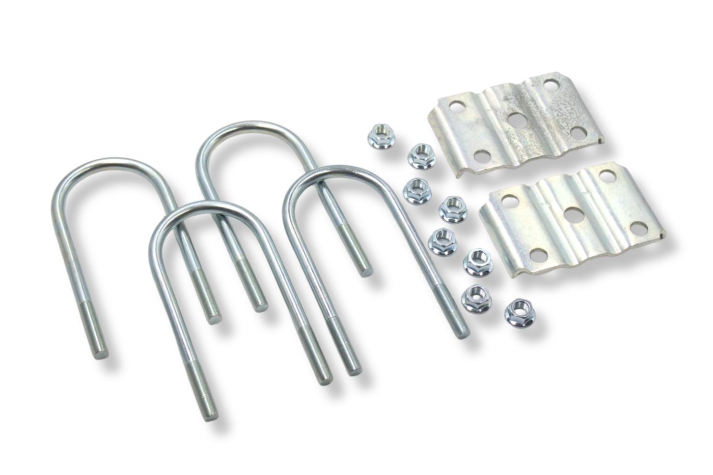 UBK3X175LB.5 | U-Bolt Kit Zinc Plated, 3” Round Tube Axle, 3.5K/4.4K, 1/2-20” Diameter X 7” Inside Length X 3” Inside Width, Fits 6-8 Leaf 1.75” Wide Springs, Box