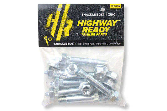 HRSB12 | Highway Ready Shackle Bolt Kit Includes, (6) 007-966-00 9/16-3" Wet Bolt, (6) 007-421-00 Lock Nut 9/16", Single (Requires 1 Kits), Triple (Requires 4 Kits)