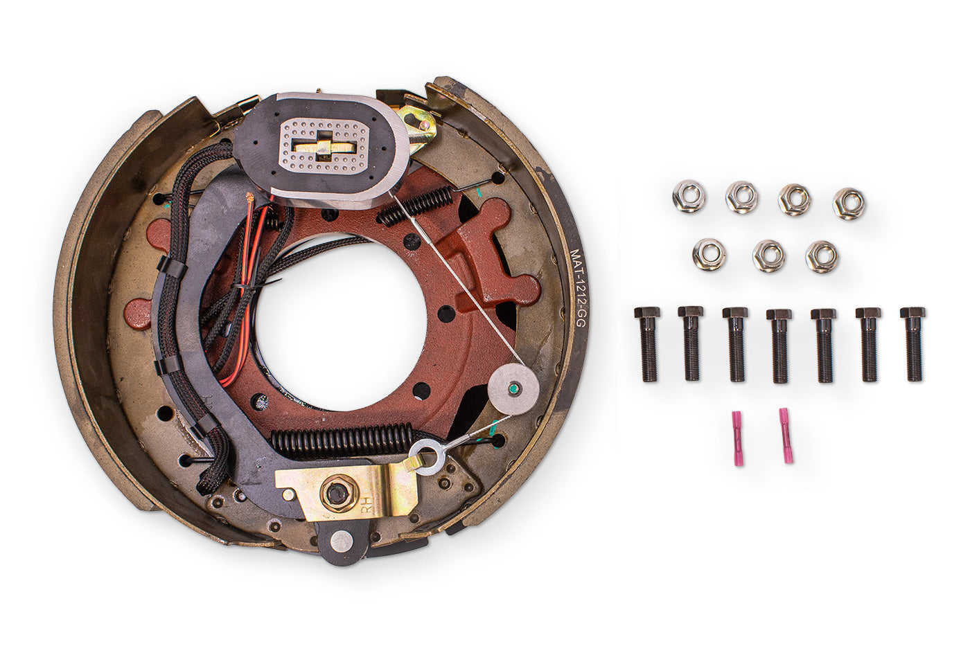 HR23-447-B | Highway Ready Boxed Electric Brake, Passenger Side, RH, 16K Self Adjust, Import With Mounting Hardware and Dust Shield