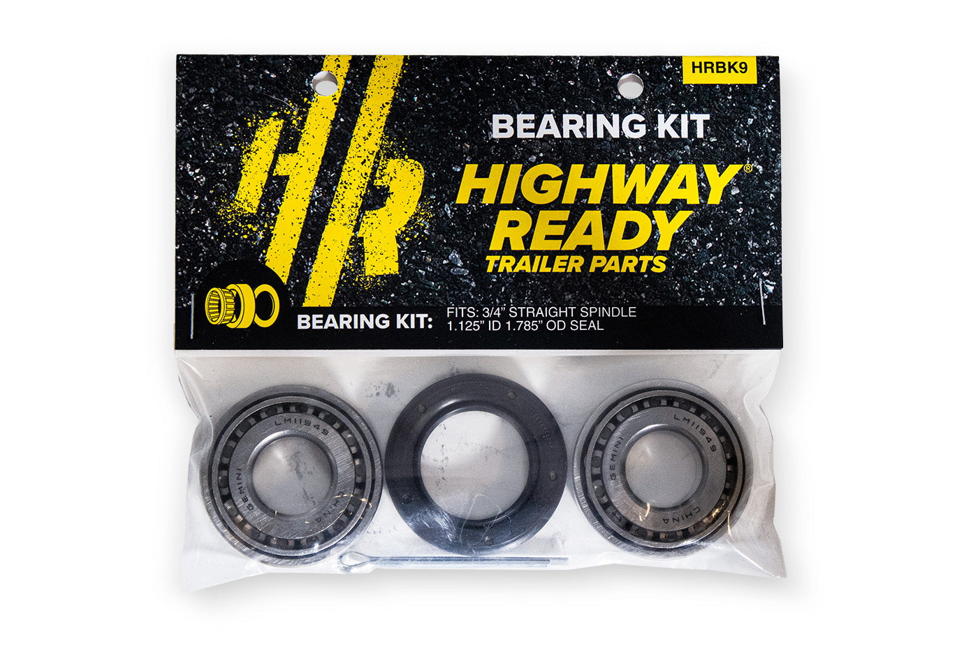 HRBK9 | Highway Ready Bearing/Race/Seal Kit, 1 Wheel, Includes Inner Bearing/Race (2) LM11949, (2) LM11910, (1) 11164 Seal