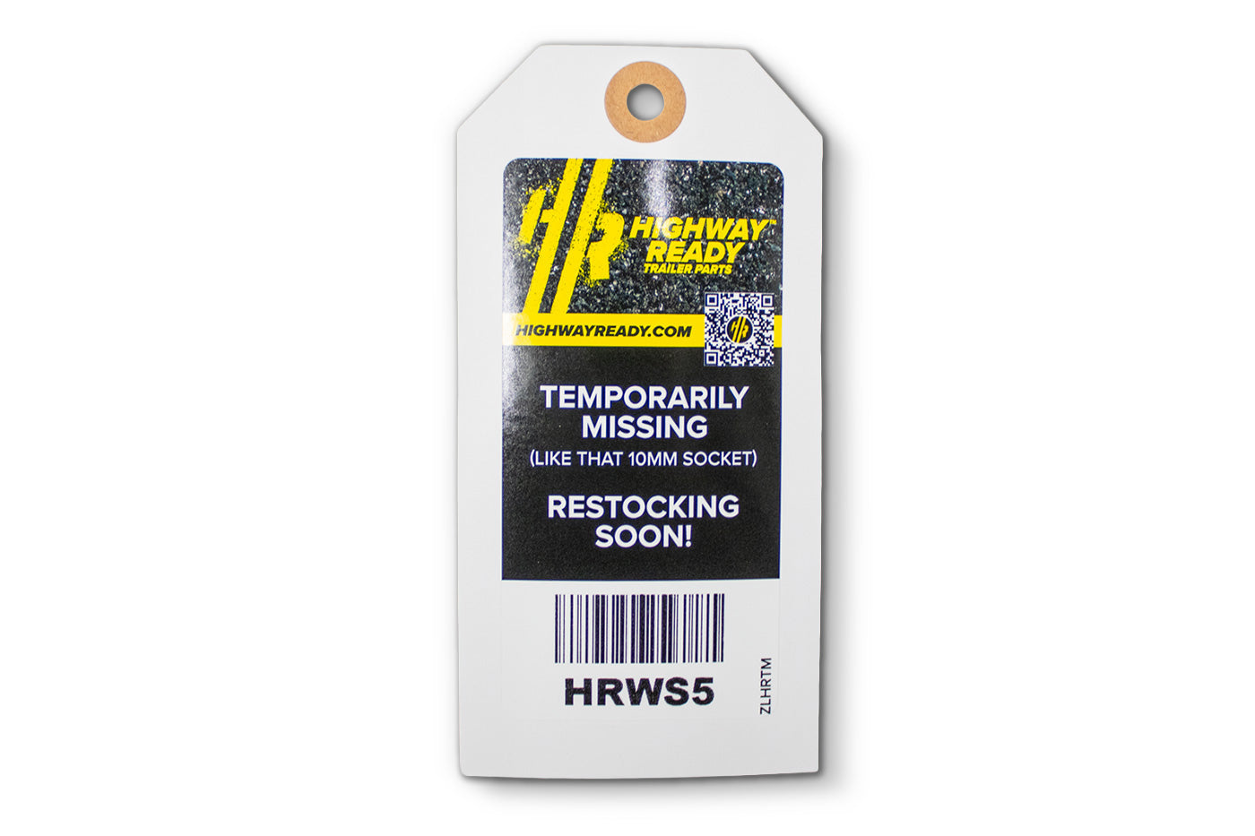 HRWS5-OST | Highway Ready, HRWS5, Out of Stock Tag