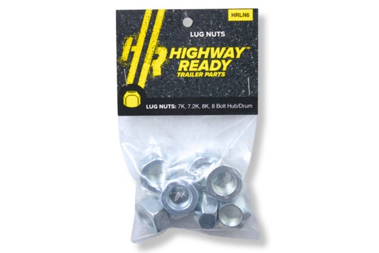 HRLN6 | Highway Ready Lug Nut Kit, Includes (8) 5/8" X 1-1/16 OD RH, 006-109-00, 7K, 7.2K, and 8K Axle