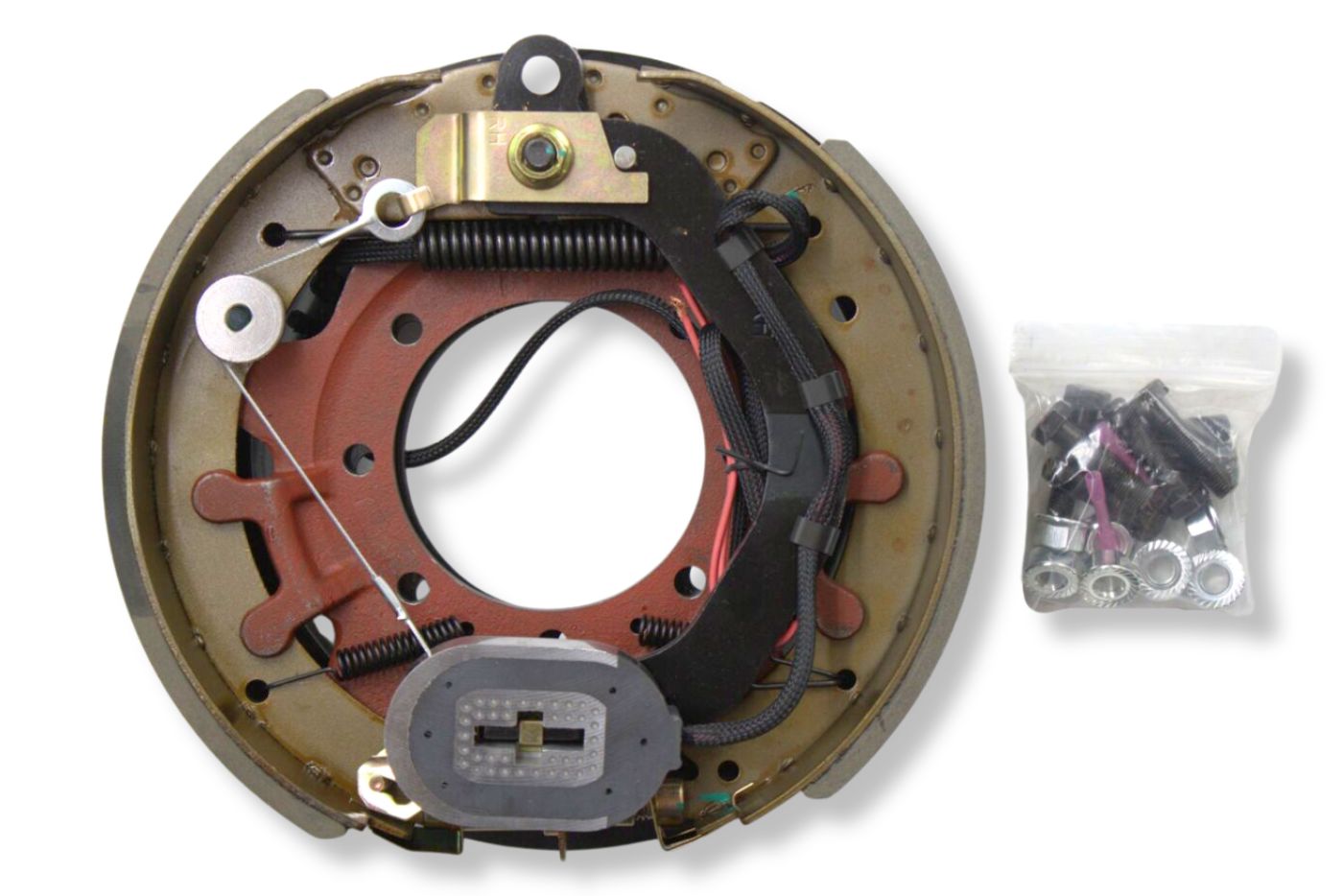HR23-451-B | Highway Ready Boxed Electric Brake, Passenger Side, RH, 9K  10KGD Self Adjust, Import With Mounting Hardware and Dust Shield