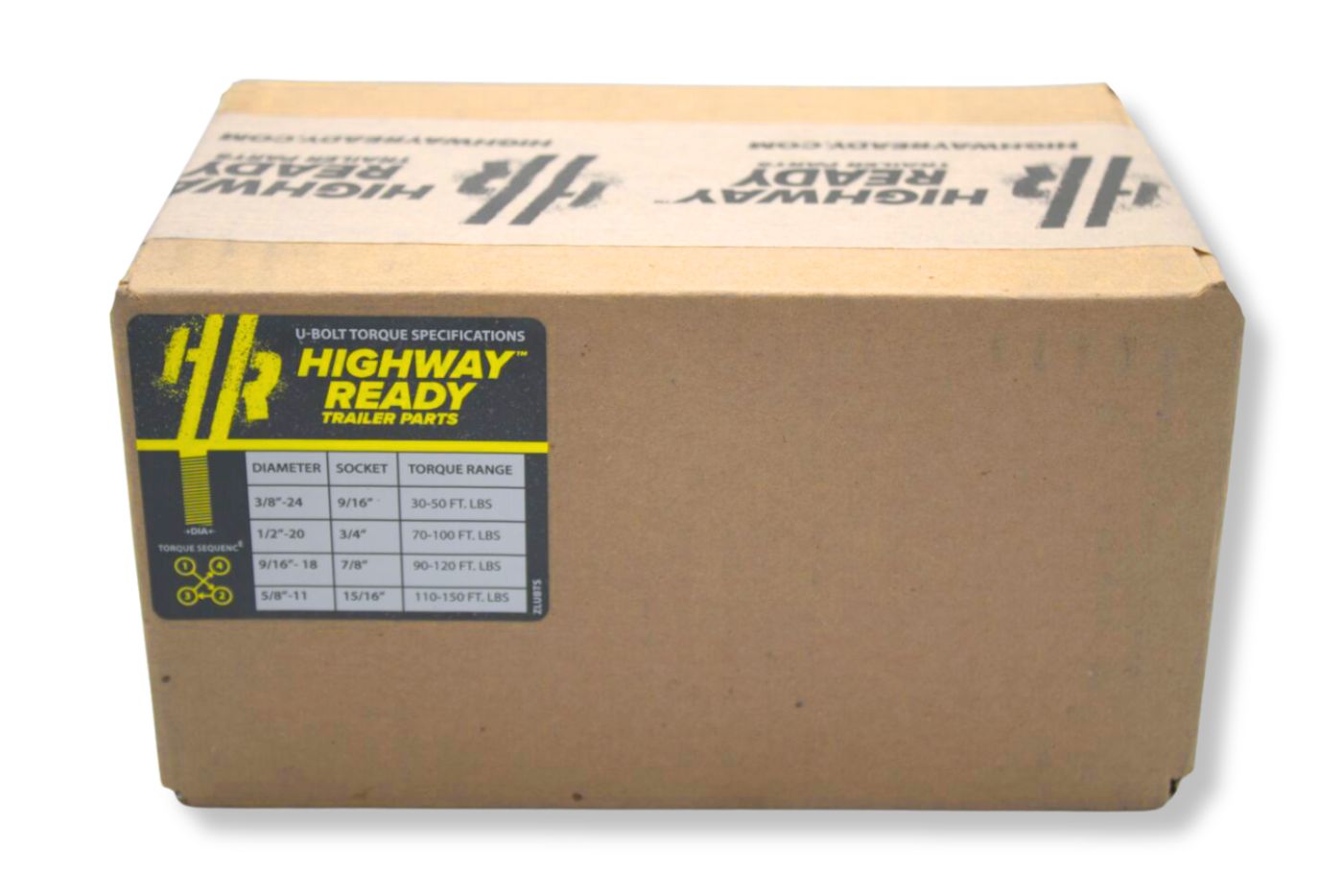 UBK-2X7.25 | 2” Square U-Bolt Kit Zinc Plated, 1/2-13" X 7.25”, Box