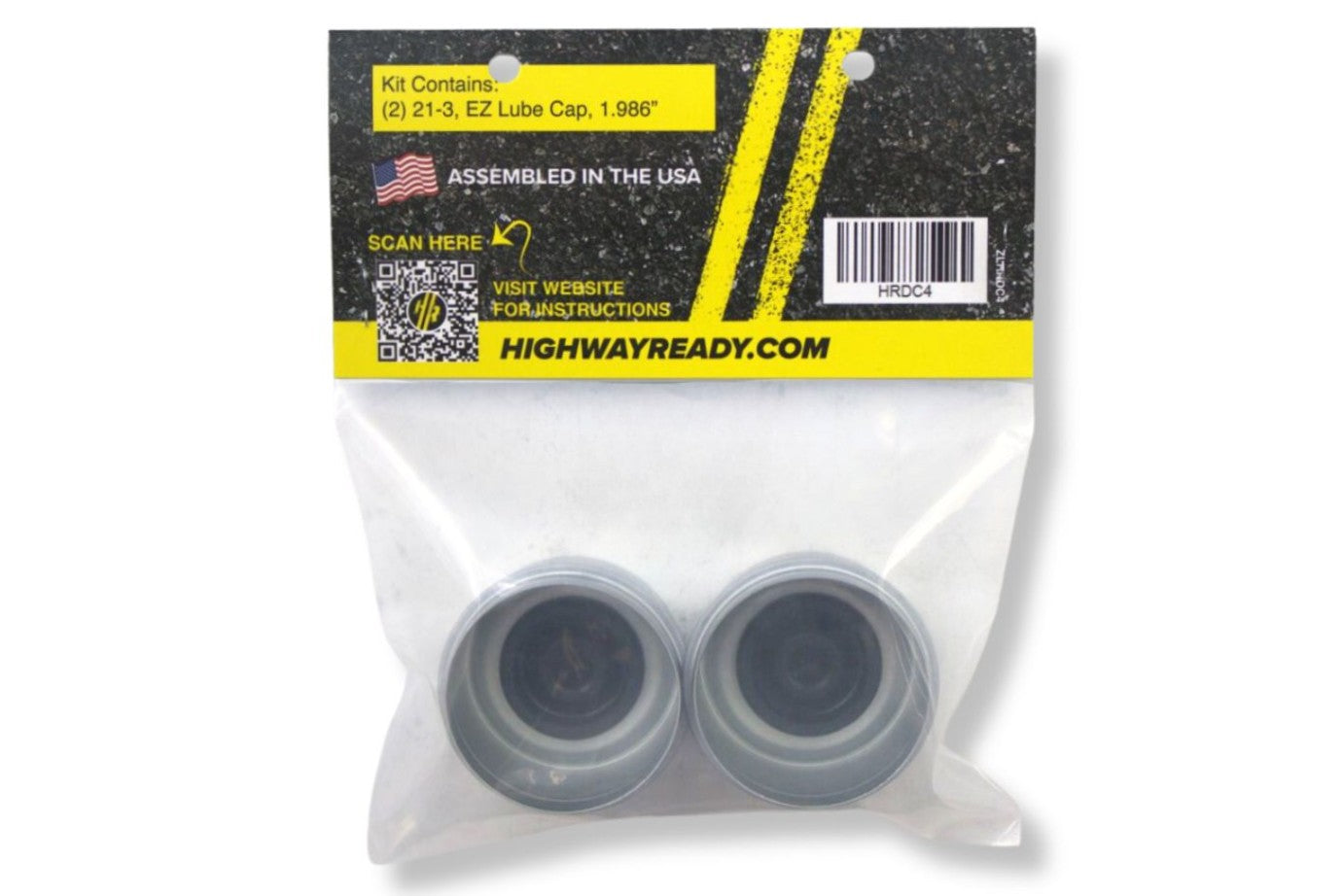 HRDC4 | Highway Ready Dust Cap Kit, Includes (2) 021-003-A, 2.2K and 3.5K Axle