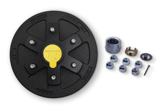 HR84656-PP | Highway Ready Prepacked, Boxed Drum, 3.5K, 655, Import, Includes Pregreased Bearings, Races, Seal, EZ Lube Dust Cap, Tang Washer, Cotter Pin  Lug Nuts