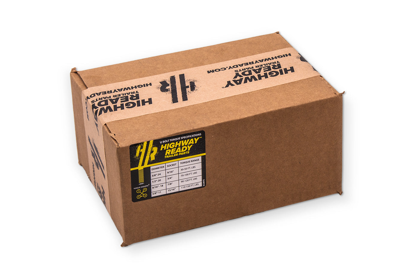 UBK3X175LB.5 | U-Bolt Kit Zinc Plated, 3” Round Tube Axle, 3.5K/4.4K, 1/2-20” Diameter X 7” Inside Length X 3” Inside Width, Fits 6-8 Leaf 1.75” Wide Springs, Box