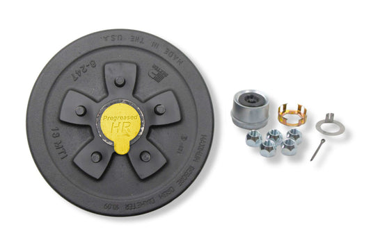 HR84546-PPT | Highway Ready Prepacked, Boxed Drum, 3.5K, 545, Includes Pregreased, Timken, Bearings, Races, Seal, EZ Lube Dust Cap, Tang Washer, Cotter Pin  Lug Nuts