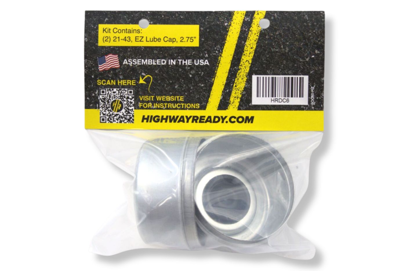HRDC6 | Highway Ready Dust Cap Kit, Includes (2) 021-043-A, 7K and 8K Axle