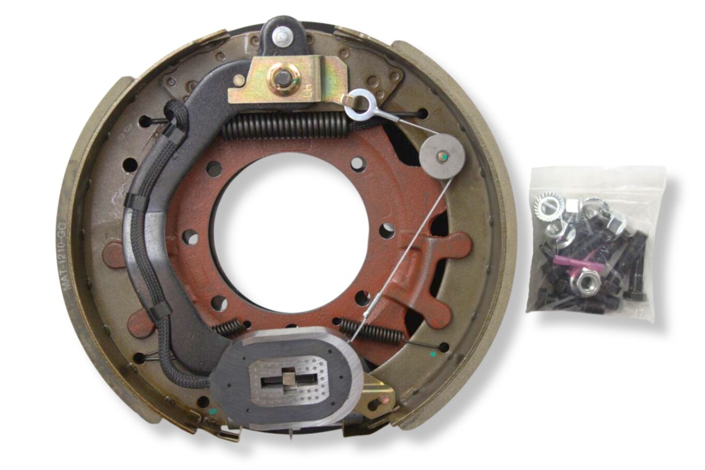 HR23-438-B | Highway Ready Boxed Electric Brake, Driver Side, LH, 10KHD Self Adjust, Import With Mounting Hardware and Dust Shield