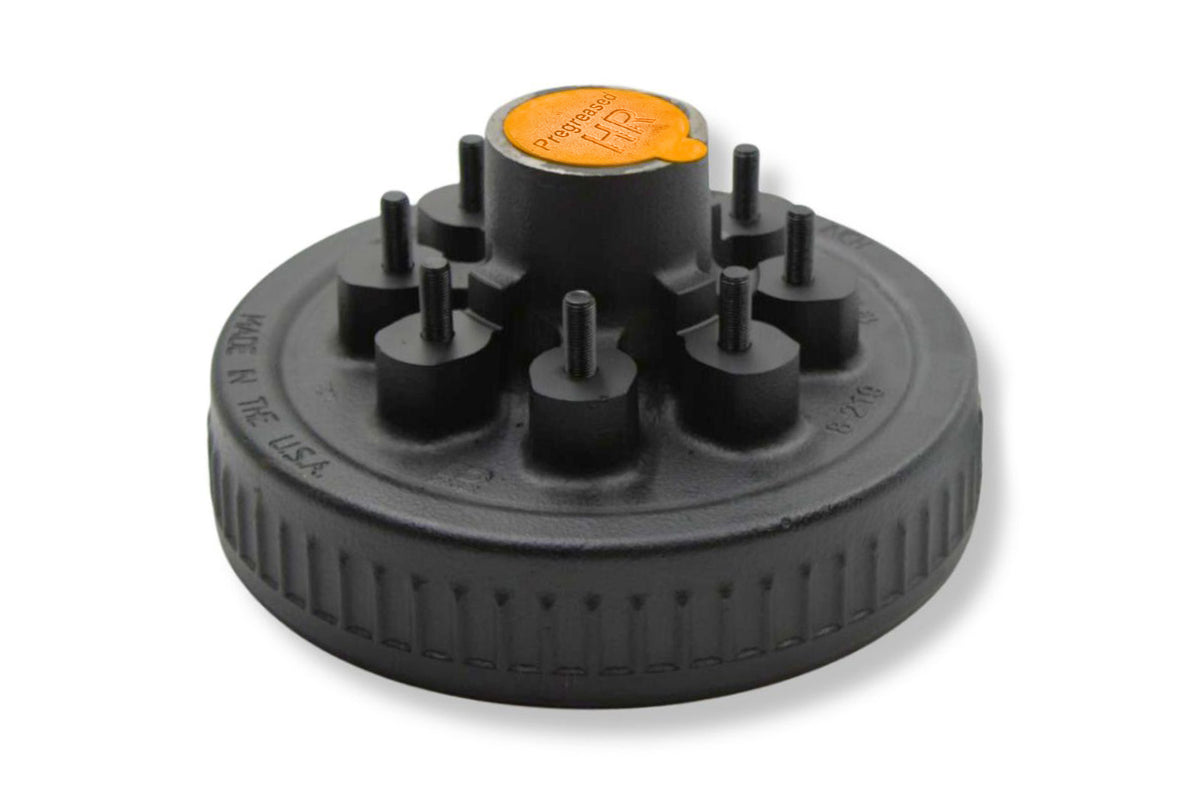 HR42866-PPT | Highway Ready Prepacked, Boxed Drum, 7K, 865, 1/2 " Stud, Includes Pregreased, Timken, Bearings, Races, Seal, EZ Lube Dust Cap, Tang Washer, Cotter Pin  Lug Nuts